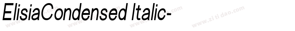 ElisiaCondensed Italic字体转换